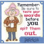 Aunty Acid Taste Your Words Counted Cross Stitch Kit (image for) Aunty Acid Taste Your Words Counted Cross Stitch Kit
